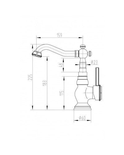Смеситель для раковины Milacio Pekin MC.501.BR