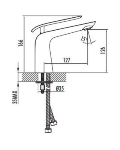 Смеситель для раковины Creavit Bloom BL1511-B