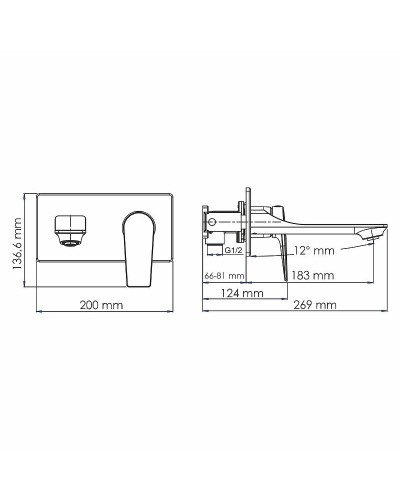 Смеситель для раковины WasserKRAFT Aisch 5530 Золото матовое