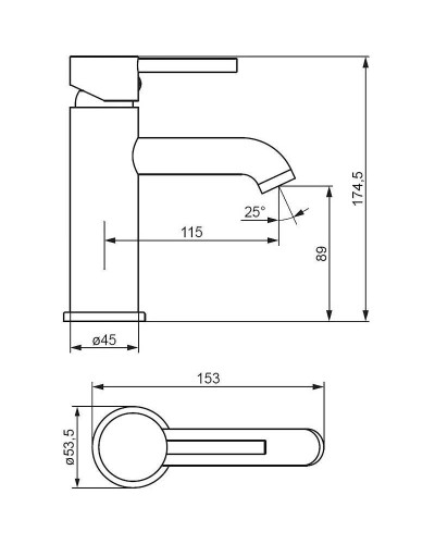 Смеситель для раковины Damixa Scandinavian Pure 360210000 Хром