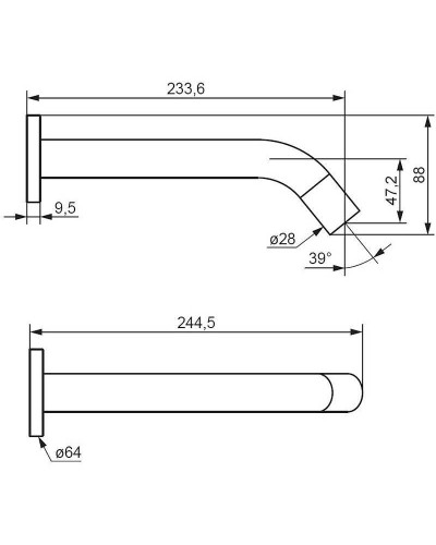 Смеситель для раковины Damixa Scandinavian Pure 360270300 Черный матовый