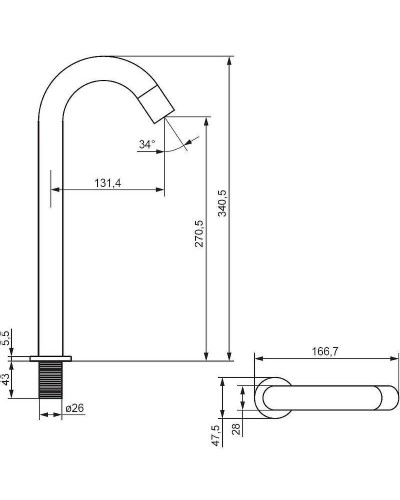 Смеситель для раковины Damixa Scandinavian Pure 360280300 Черный матовый