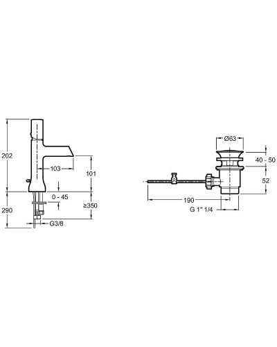 Смеситель для раковины Jacob Delafon Toobi E8959-CP Хром