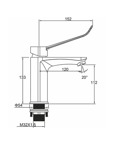 Смеситель для раковины Gappo G21 G1021 Хром