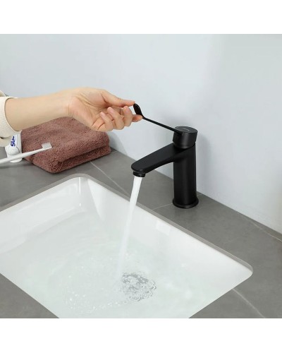 Смеситель для раковины Gappo G21-6 G1021-6 Черный матовый