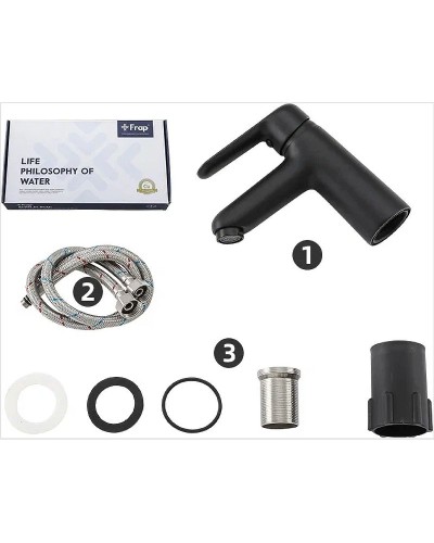 Смеситель для раковины Frap H17-6 F1017-6 Черный матовый