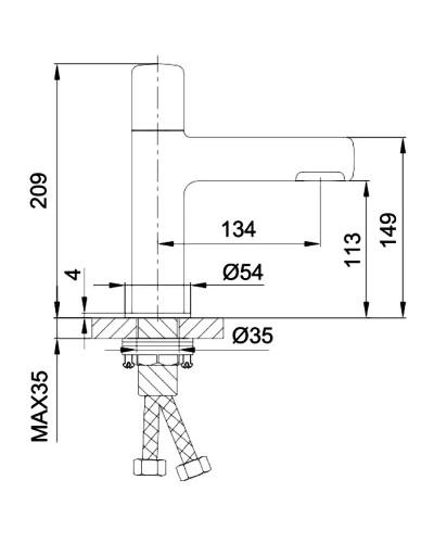Смеситель для раковины Gappo G1052-81 Золотой сатин