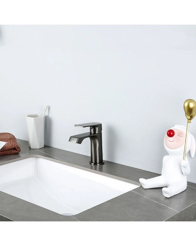 Смеситель для раковины Frap H71-9 F1071-9 Оружейная сталь