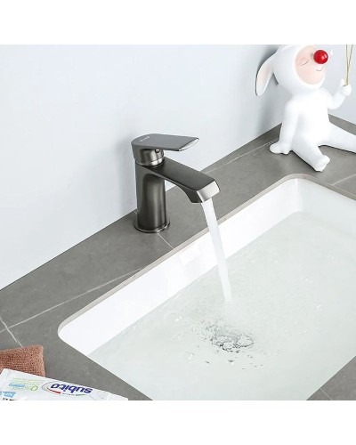 Смеситель для раковины Frap H71-9 F1071-9 Оружейная сталь