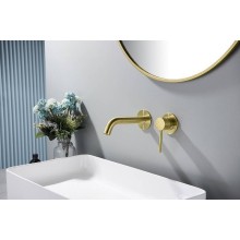 Смеситель для раковины Timo Saona 2372/17SM Золото матовое