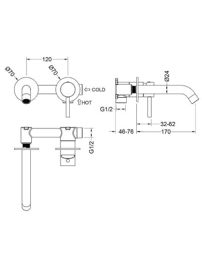 Смеситель для раковины Timo Saona 2372/18SM Черное золото