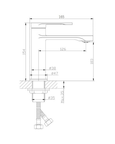 Смеситель для раковины Orange Vesper M10-021cr Хром