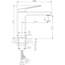 Смеситель для раковины Orange Gauss M30-021b Черный матовый