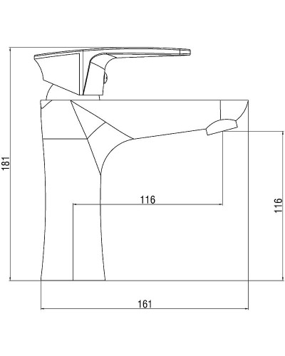 Смеситель для раковины Orange OneLife P09-021cr Хром