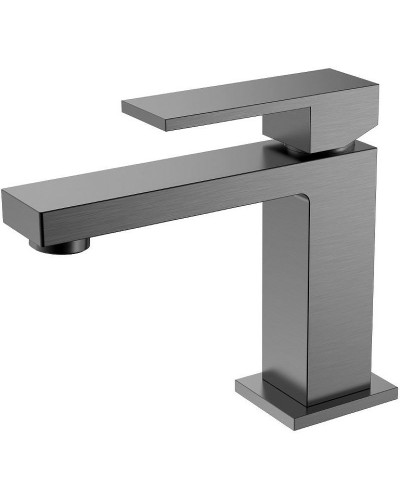 Смеситель для раковины Boheme Qubic 471-GM Оружейная сталь матовая