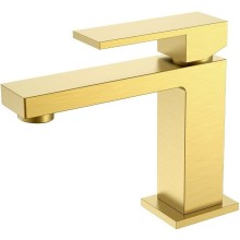 Смеситель для раковины Boheme Qubic 471-MG Золото матовое