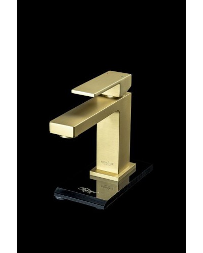 Смеситель для раковины Boheme Qubic 471-MG Золото матовое