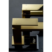 Смеситель для раковины Boheme Qubic 471-MG Золото матовое