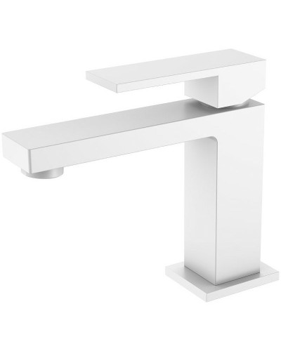 Смеситель для раковины Boheme Qubic 471-MW Белый матовый