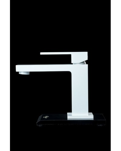 Смеситель для раковины Boheme Qubic 471-MW Белый матовый