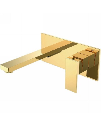 Смеситель для раковины Boheme Qubic 475-G Золото глянцевое