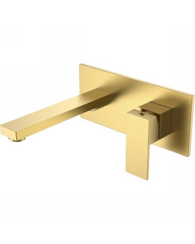 Смеситель для раковины Boheme Qubic 475-MG Золото матовое