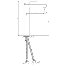 Смеситель для раковины без донного клапана Jaquar Alive ALI-CHR-85005B