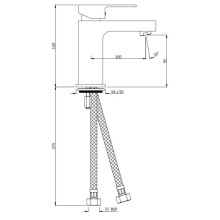 Смеситель для раковины без донного клапана Jaquar Alive ALI-CHR-85011B