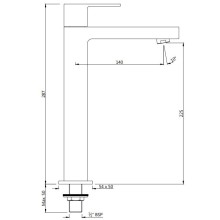 Кран для холодной воды Jaquar Alive ALI-CHR-85021