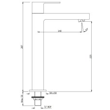Кран для холодной воды Jaquar Alive ALI-CHR-85021