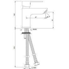 Смеситель для раковины без донного клапана Jaquar Aria ARI-CHR-39001B