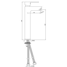 Смеситель для раковины без донного клапана Jaquar Aria ARI-CHR-39005B