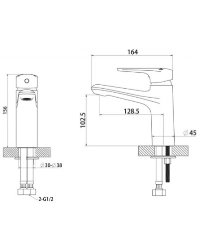 Смеситель для раковины Bravat Arden F1351385CP-RUS