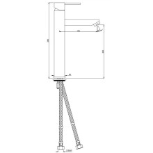 Смеситель для раковины без донного клапана Jaquar D'Arc DRC-CHR-37005B