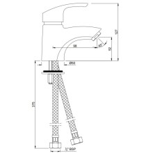 Смеситель для раковины без донного клапана Jaquar Eko EKO-CHR-33001B