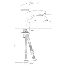 Смеситель для раковины без донного клапана Jaquar Eko EKO-CHR-33023B