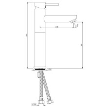Смеситель для раковины без донного клапана Jaquar Florentine FLR-CHR-5005NB