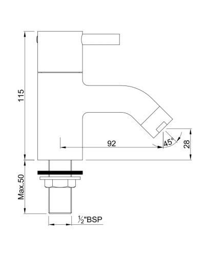 Кран для холодной воды Jaquar Florentine FLR-CHR-5011N