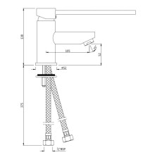 Смеситель для раковины без донного клапана Jaquar Florentine FLR-CHR-5033B