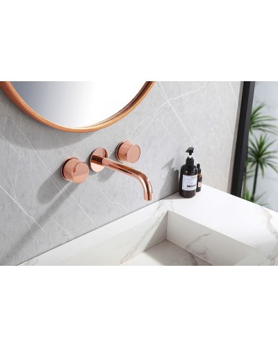 Смеситель для раковины Abber Wasser Kreis AF81122RG Розовое золото