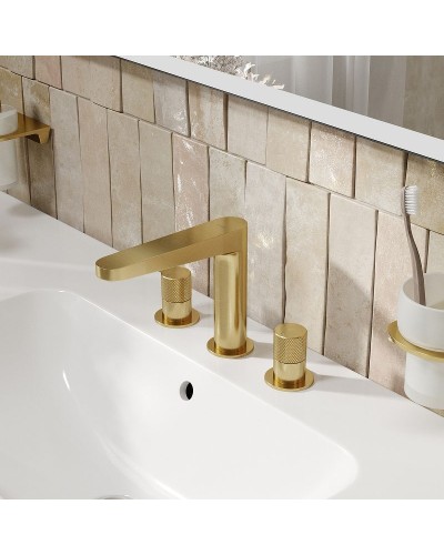 Смеситель для раковины WasserKRAFT Schunter 8235 Золото матовое