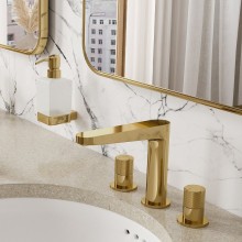 Смеситель для раковины WasserKRAFT Ems 7635 Золото глянцевое