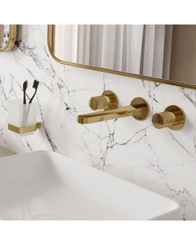 Смеситель для раковины WasserKRAFT Ems 7645 Золото глянцевое