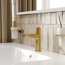 Смеситель для раковины WasserKRAFT Schunter 8203 Золото матовое