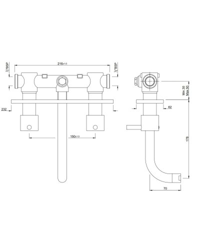 Смеситель для раковины без донного клапана Jaquar Florentine FLR-CHR-5433N