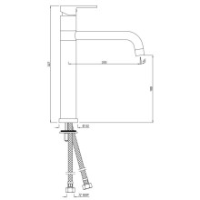 Смеситель для раковины без донного клапана Jaquar Fusion FUS-CHR-29009B