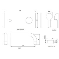 Смеситель для раковины без донного клапана Jaquar Fusion FUS-CHR-29233K