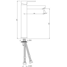 Смеситель для раковины без донного клапана Jaquar Kubix-F KUB-CHR-35009NFB