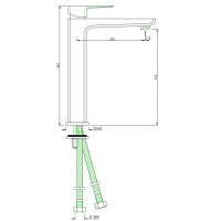 Смеситель для раковины без донного клапана Jaquar Kubix Prime KUP-WHM-35005BPM
