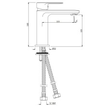 Смеситель для раковины без донного клапана Jaquar Opal Prime OPP-CHR-15011BPM